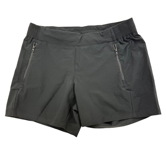 Columbia PFG Performance Black Shorts With Zipper Pockets Elastic Waist, M - Picture 1 of 8